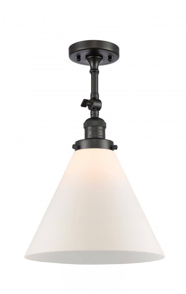 Cone - 1 Light - 12 inch - Oil Rubbed Bronze - Semi-Flush Mount