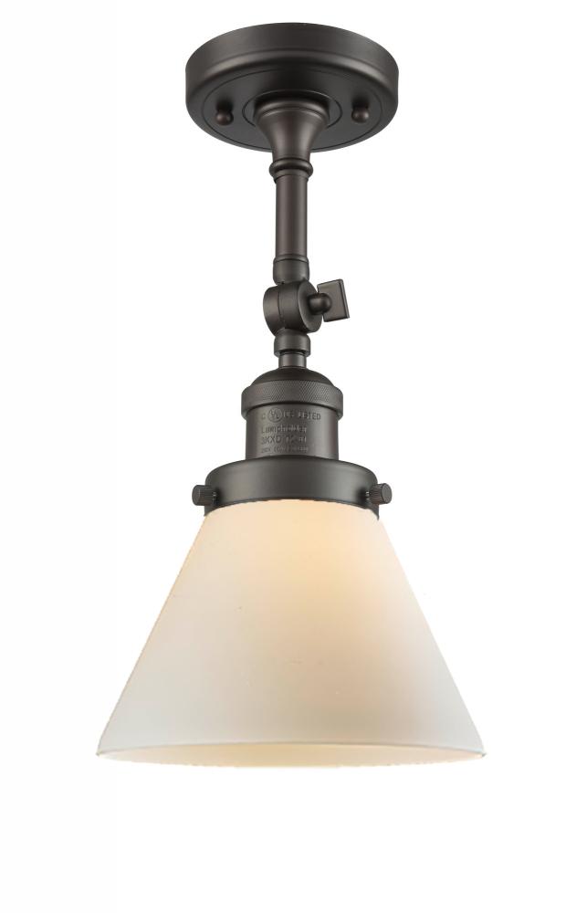 Cone - 1 Light - 8 inch - Oil Rubbed Bronze - Semi-Flush Mount