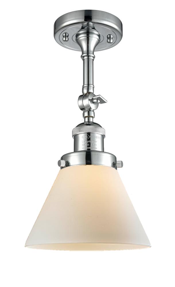 Cone - 1 Light - 8 inch - Polished Chrome - Semi-Flush Mount