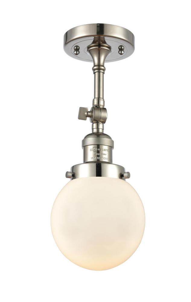 Beacon - 1 Light - 6 inch - Polished Nickel - Semi-Flush Mount