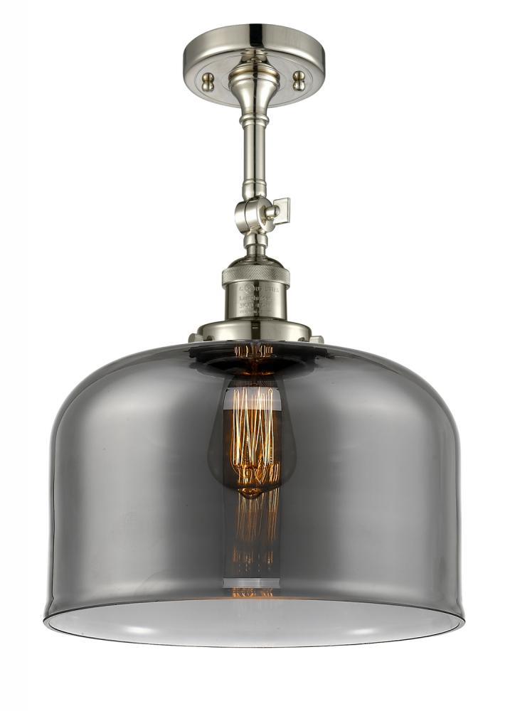 Bell - 1 Light - 12 inch - Polished Nickel - Semi-Flush Mount