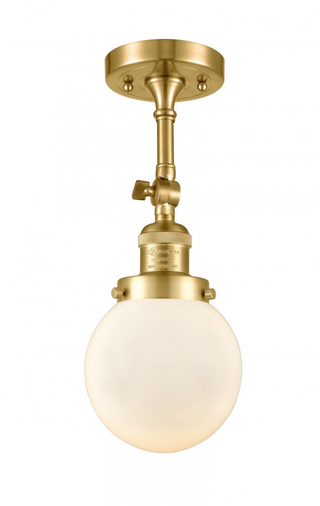 Beacon - 1 Light - 6 inch - Satin Gold - Semi-Flush Mount