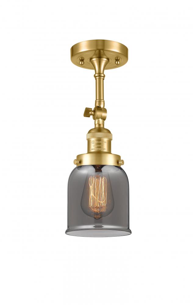 Bell - 1 Light - 5 inch - Satin Gold - Semi-Flush Mount