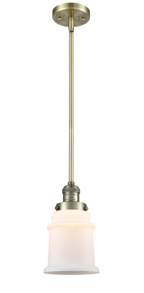 Canton - 1 Light - 7 inch - Antique Brass - Stem Hung - Mini Pendant