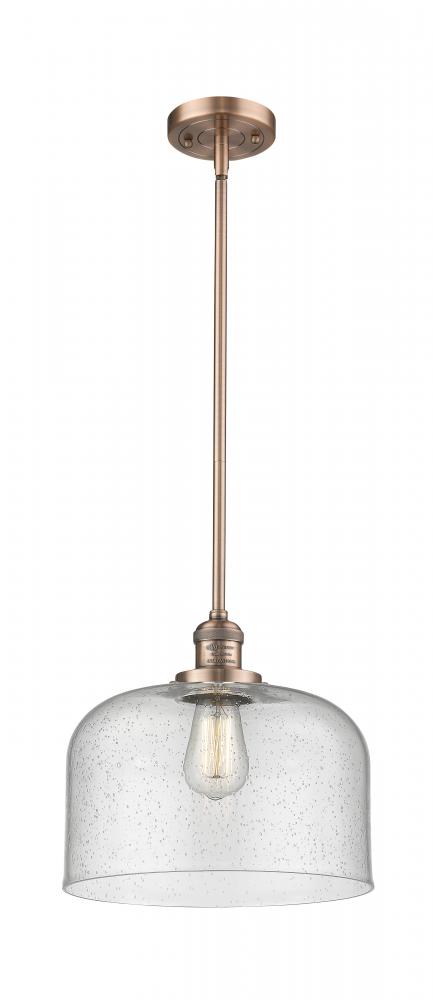 Bell - 1 Light - 12 inch - Antique Copper - Stem Hung - Mini Pendant