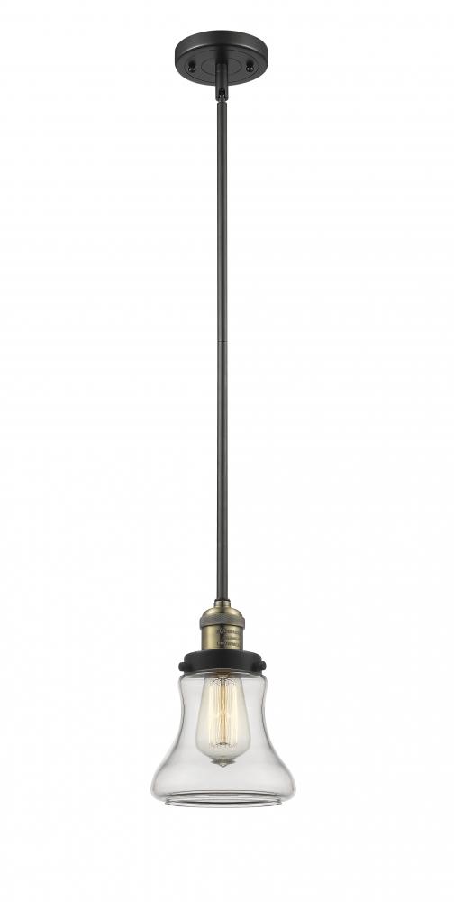 Bellmont - 1 Light - 7 inch - Black Antique Brass - Stem Hung - Mini Pendant