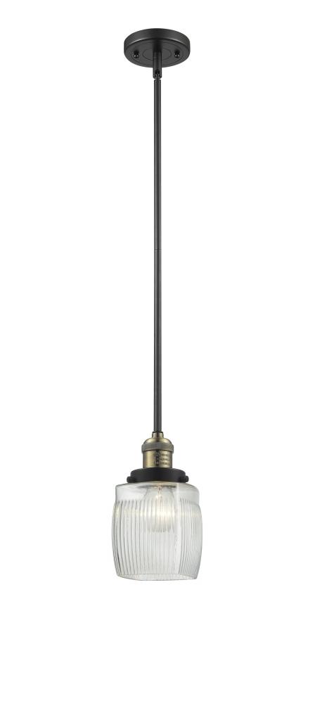 Colton - 1 Light - 6 inch - Black Antique Brass - Stem Hung - Mini Pendant