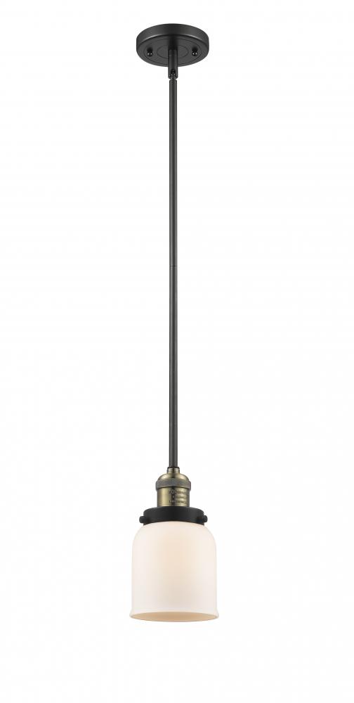 Bell - 1 Light - 5 inch - Black Antique Brass - Stem Hung - Mini Pendant