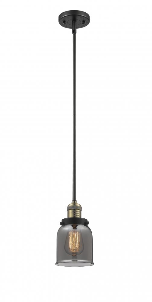 Bell - 1 Light - 5 inch - Black Antique Brass - Stem Hung - Mini Pendant