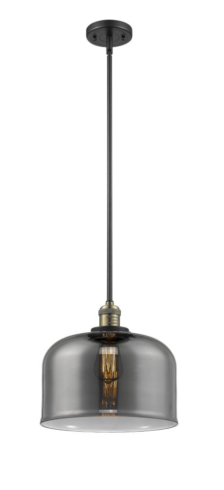 Bell - 1 Light - 12 inch - Black Antique Brass - Stem Hung - Mini Pendant