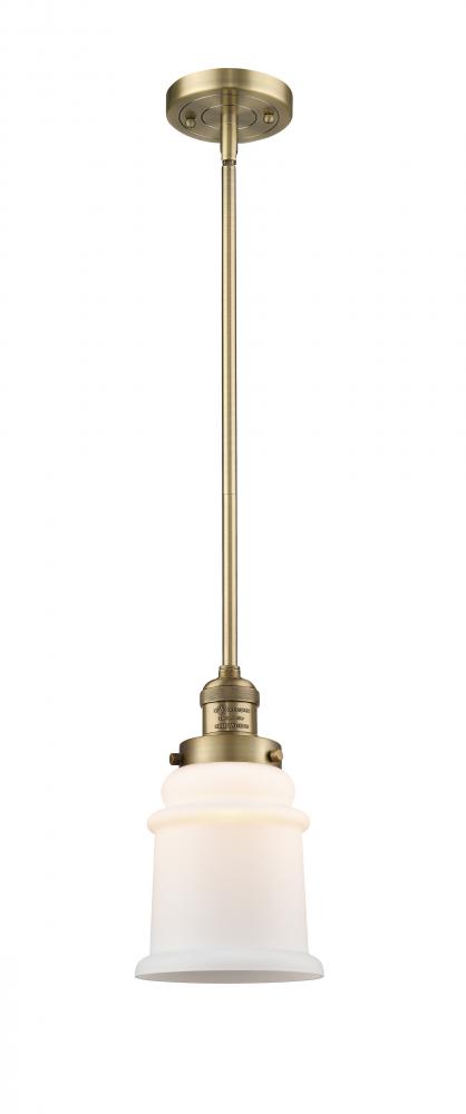 Canton - 1 Light - 7 inch - Brushed Brass - Stem Hung - Mini Pendant