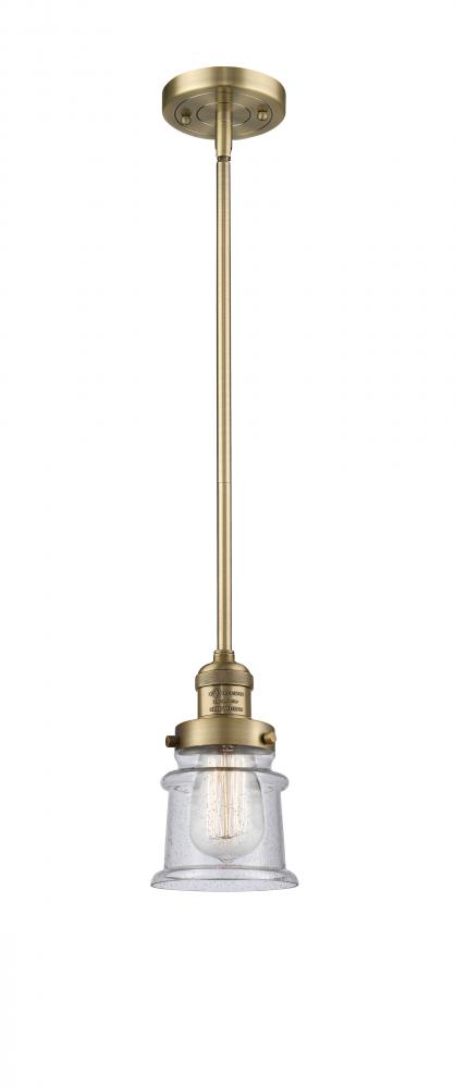 Canton - 1 Light - 5 inch - Brushed Brass - Stem Hung - Mini Pendant