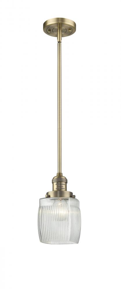 Colton - 1 Light - 6 inch - Brushed Brass - Stem Hung - Mini Pendant