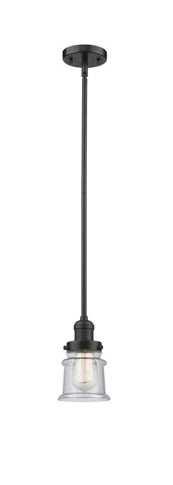Canton - 1 Light - 5 inch - Matte Black - Stem Hung - Mini Pendant