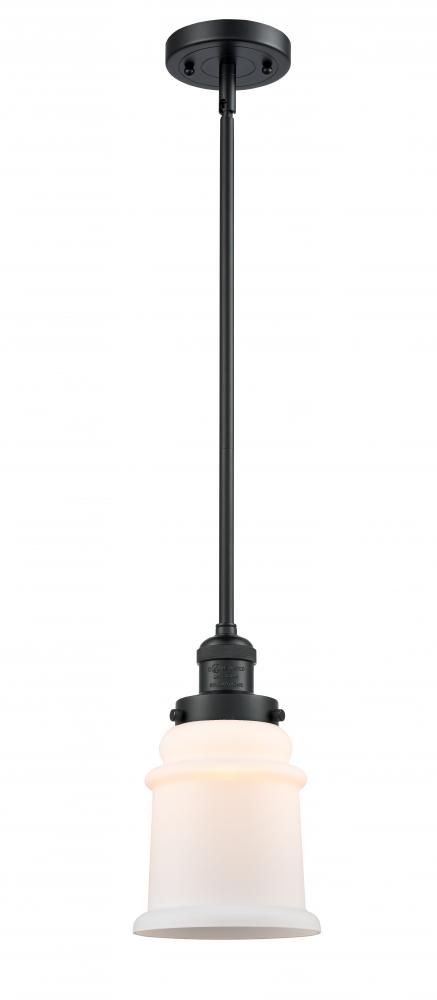 Canton - 1 Light - 5 inch - Matte Black - Stem Hung - Mini Pendant