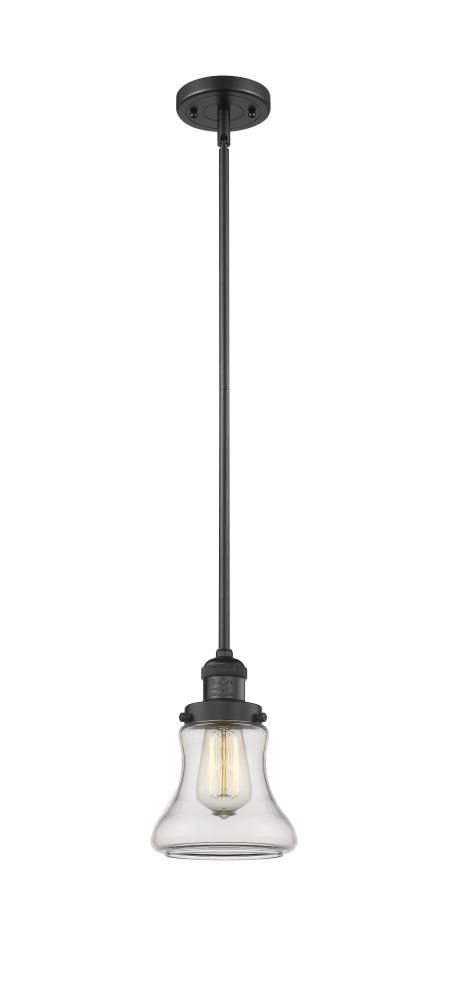 Bellmont - 1 Light - 7 inch - Matte Black - Stem Hung - Mini Pendant