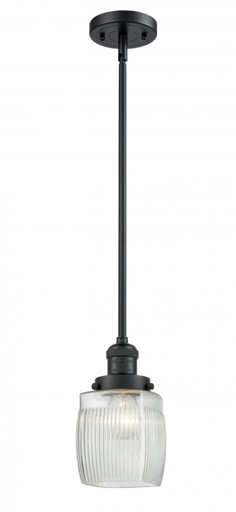 Colton - 1 Light - 6 inch - Matte Black - Stem Hung - Mini Pendant
