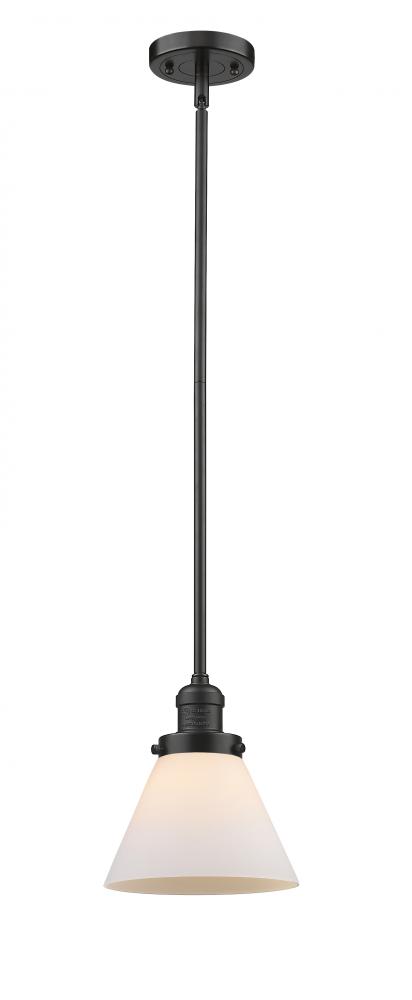 Cone - 1 Light - 8 inch - Oil Rubbed Bronze - Stem Hung - Mini Pendant