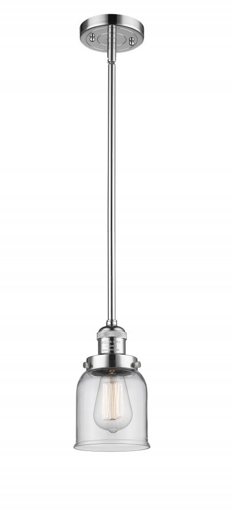 Bell - 1 Light - 5 inch - Polished Chrome - Stem Hung - Mini Pendant