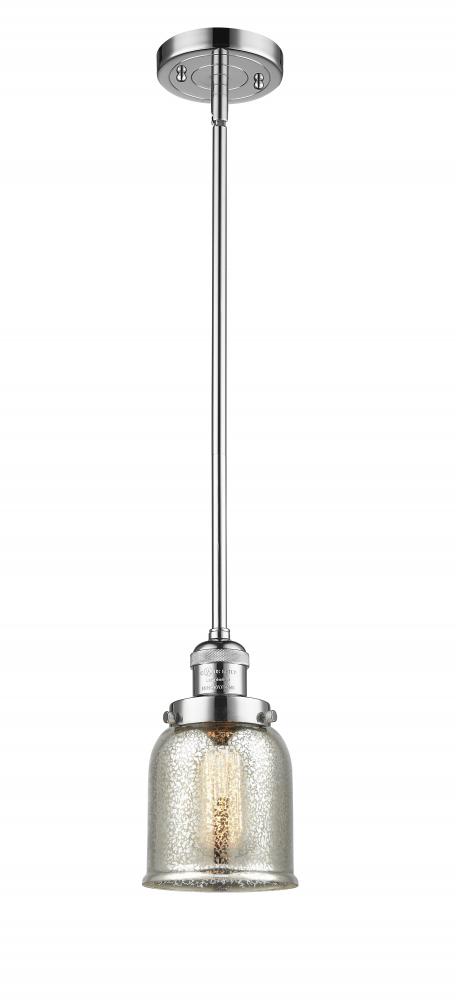 Bell - 1 Light - 5 inch - Polished Chrome - Stem Hung - Mini Pendant