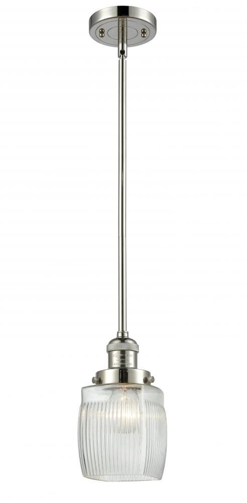 Colton - 1 Light - 6 inch - Polished Nickel - Stem Hung - Mini Pendant