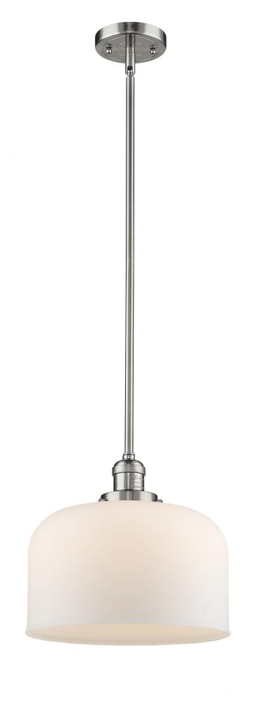 Bell - 1 Light - 12 inch - Polished Nickel - Stem Hung - Mini Pendant