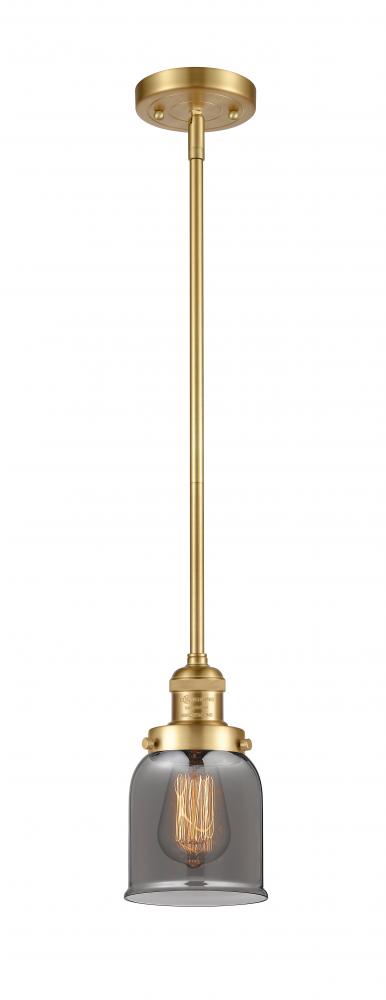 Bell - 1 Light - 5 inch - Satin Gold - Stem Hung - Mini Pendant