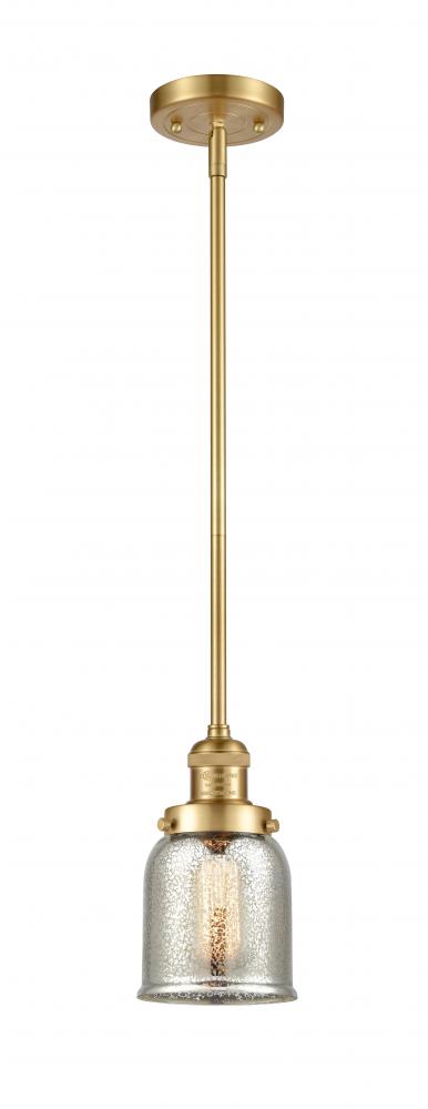 Bell - 1 Light - 5 inch - Satin Gold - Stem Hung - Mini Pendant