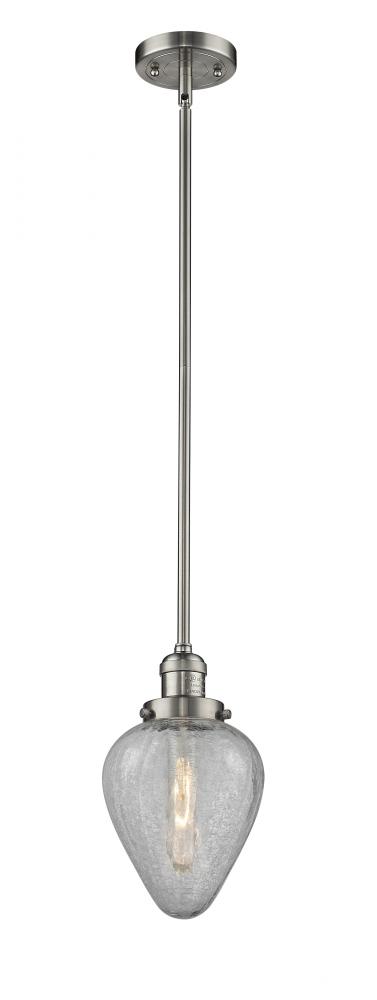 Geneseo - 1 Light - 7 inch - Brushed Satin Nickel - Stem Hung - Mini Pendant
