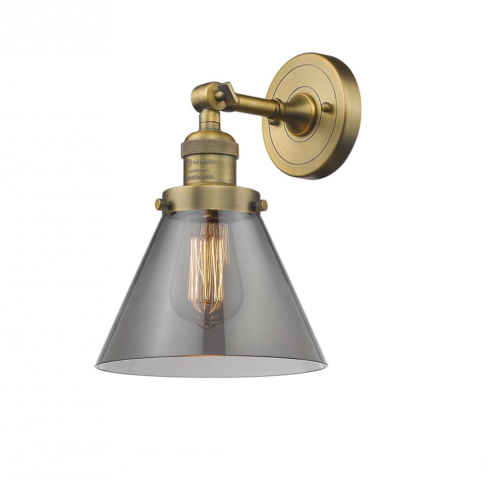 Cone - 1 Light - 8 inch - Brushed Brass - Sconce