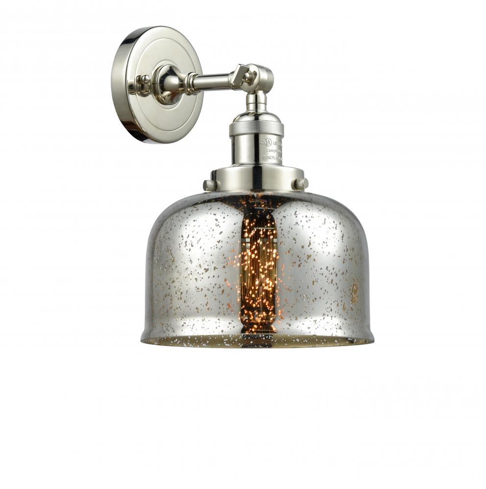 Bell - 1 Light - 8 inch - Polished Nickel - Sconce