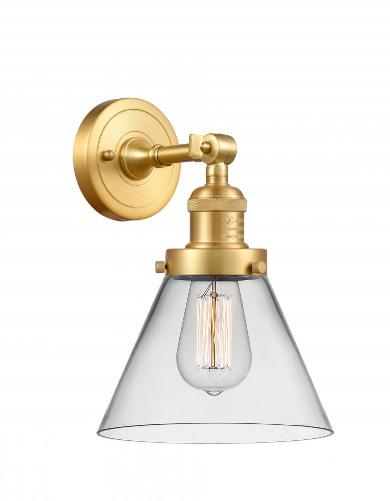 Cone - 1 Light - 8 inch - Satin Gold - Sconce