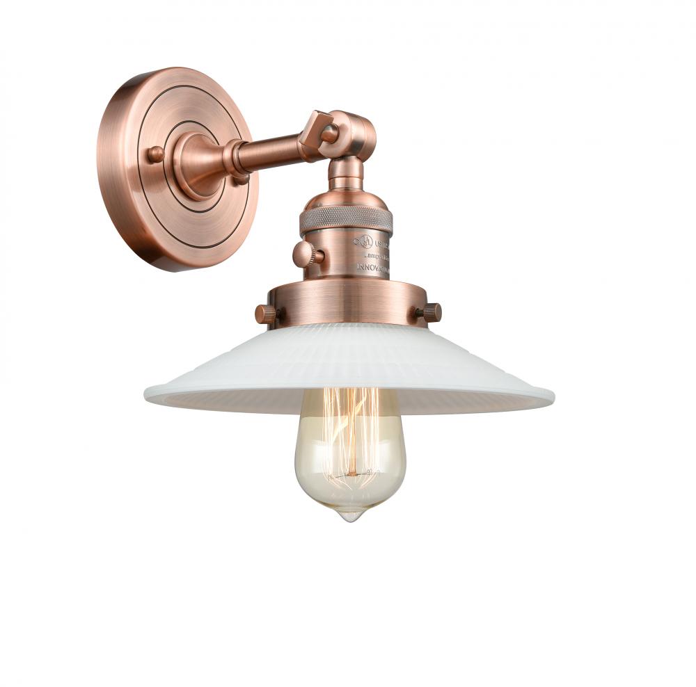 Halophane - 1 Light - 9 inch - Antique Copper - Sconce