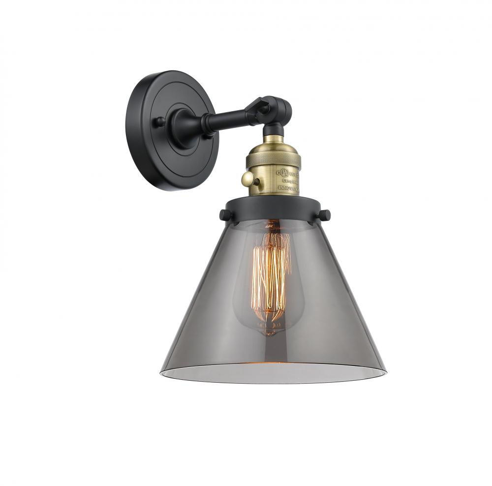 Cone - 1 Light - 8 inch - Black Antique Brass - Sconce