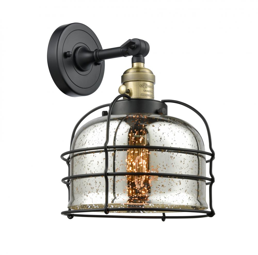 Bell Cage - 1 Light - 9 inch - Black Antique Brass - Sconce