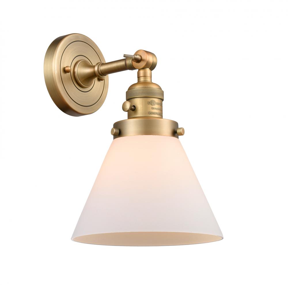 Cone - 1 Light - 8 inch - Brushed Brass - Sconce