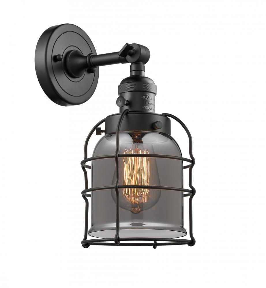 Bell Cage - 1 Light - 6 inch - Matte Black - Sconce