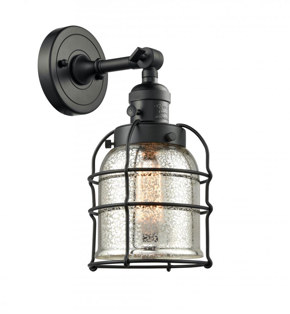 Bell Cage - 1 Light - 6 inch - Matte Black - Sconce