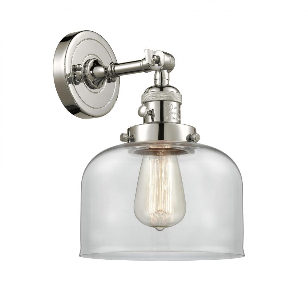 Bell - 1 Light - 8 inch - Polished Nickel - Sconce