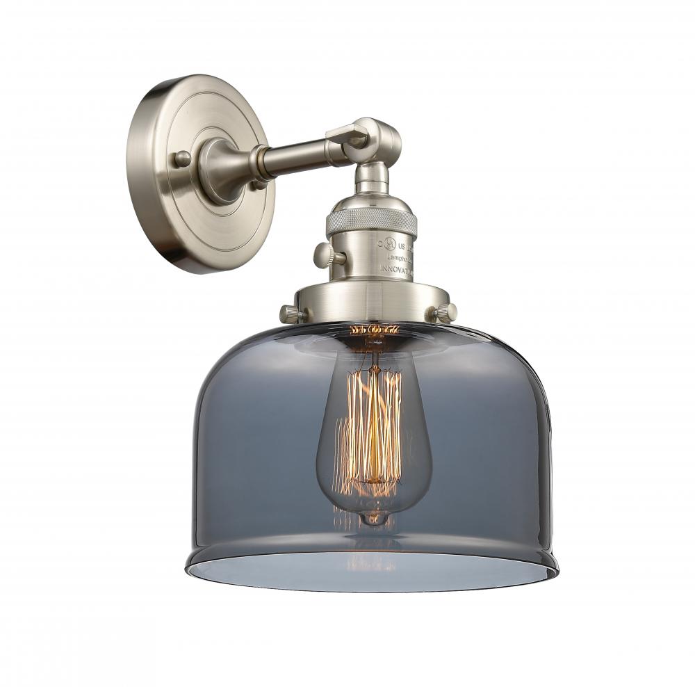 Bell - 1 Light - 8 inch - Brushed Satin Nickel - Sconce