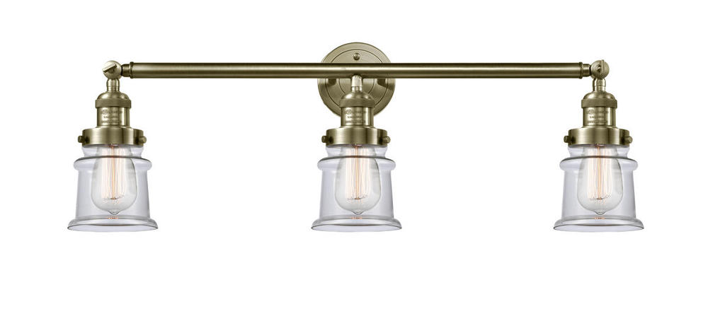 Canton - 3 Light - 30 inch - Antique Brass - Bath Vanity Light