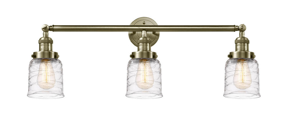 Bell - 3 Light - 30 inch - Antique Brass - Bath Vanity Light