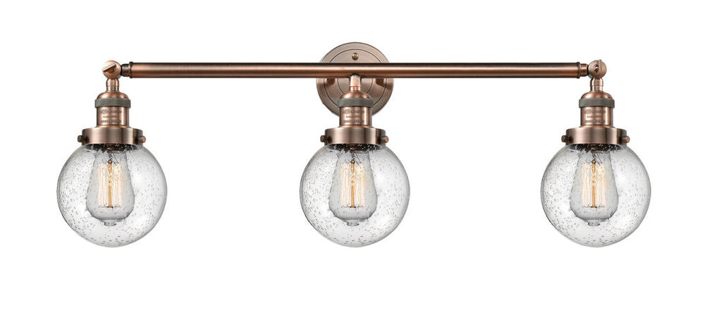 Beacon - 3 Light - 30 inch - Antique Copper - Bath Vanity Light