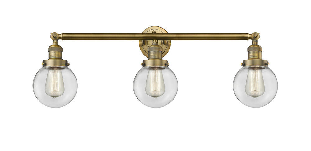 Beacon - 3 Light - 30 inch - Brushed Brass - Bath Vanity Light