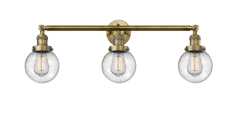 Beacon - 3 Light - 30 inch - Brushed Brass - Bath Vanity Light