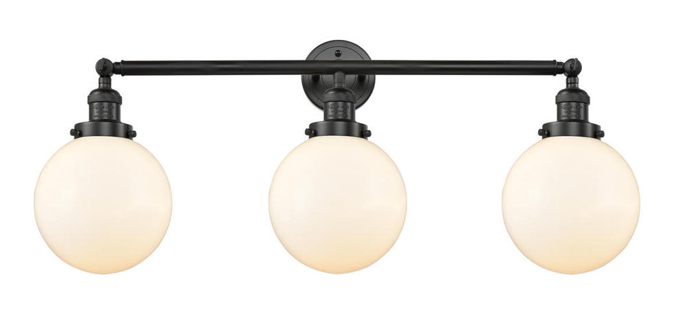 Beacon - 3 Light - 32 inch - Matte Black - Bath Vanity Light