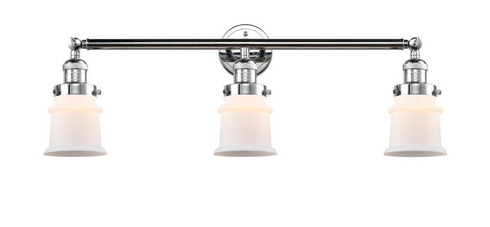 Canton - 3 Light - 30 inch - Polished Chrome - Bath Vanity Light