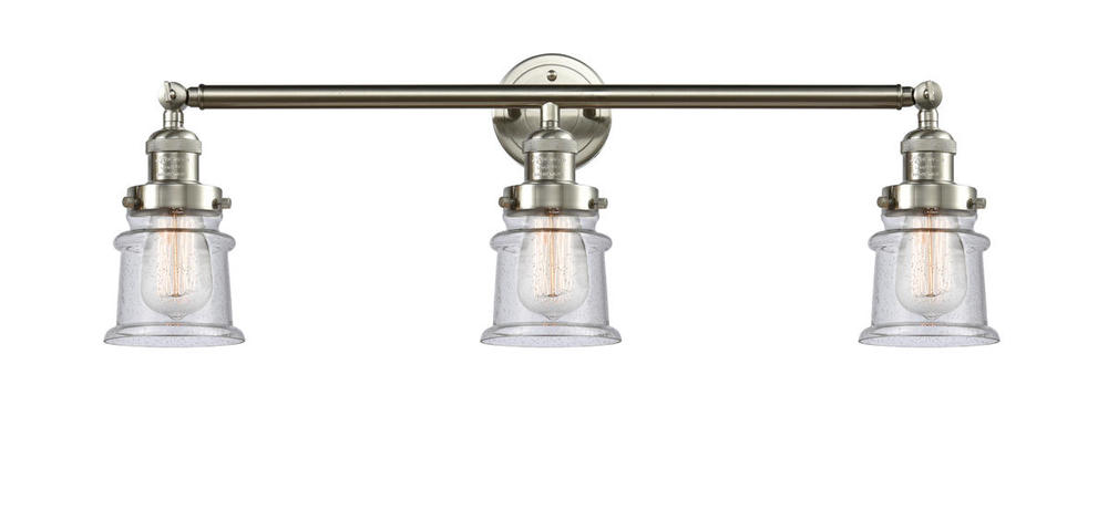 Canton - 3 Light - 30 inch - Brushed Satin Nickel - Bath Vanity Light