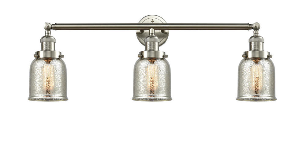 Bell - 3 Light - 30 inch - Brushed Satin Nickel - Bath Vanity Light