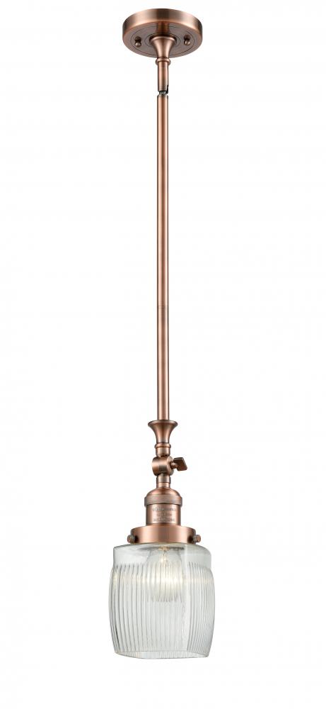 Colton - 1 Light - 6 inch - Antique Copper - Stem Hung - Mini Pendant